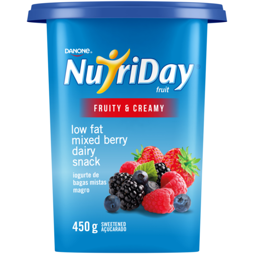 Danone NutriDay Fruit Mixed Berry Low Fat Dairy Snack 450g