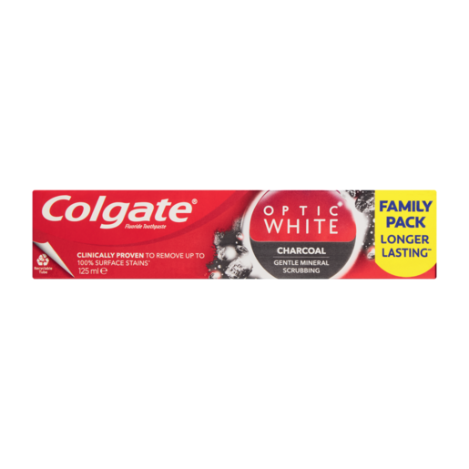 Colgate Optic White Charcoal Fluoride Toothpaste 125ml