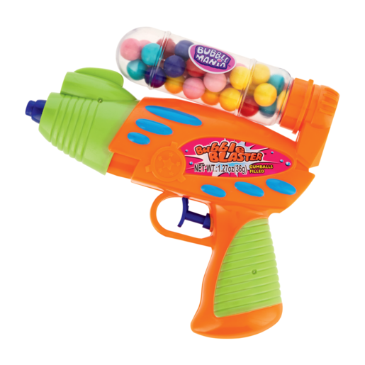 Kidsmania Bubble Mania Gumballs Filled Bubble Blaster 36g (Flavour May Vary)