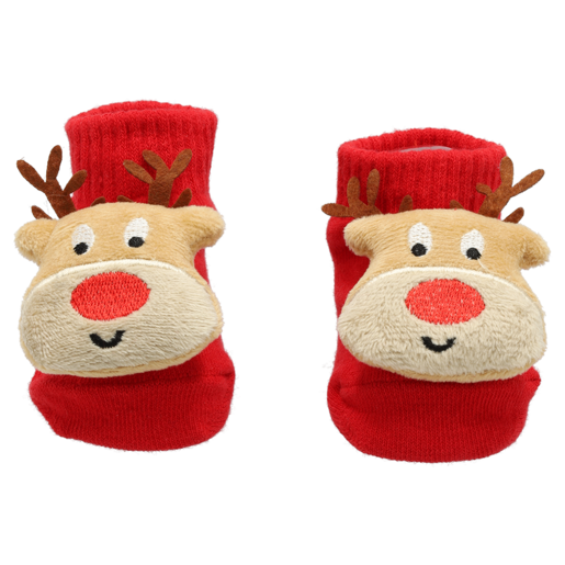 Santa's Choice Baby Reindeer Socks