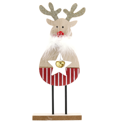 Santa's Choice Wooden Reindeer with Bell