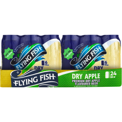 Flying Fish Dry Apple Flavoured Premium Beer Cans 24 x 500ml 
