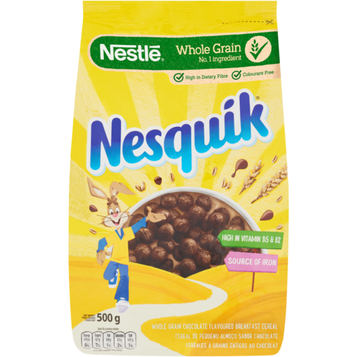 Nesquik Chocolate Flavoured Whole Grain Breakfast Cereal 500g