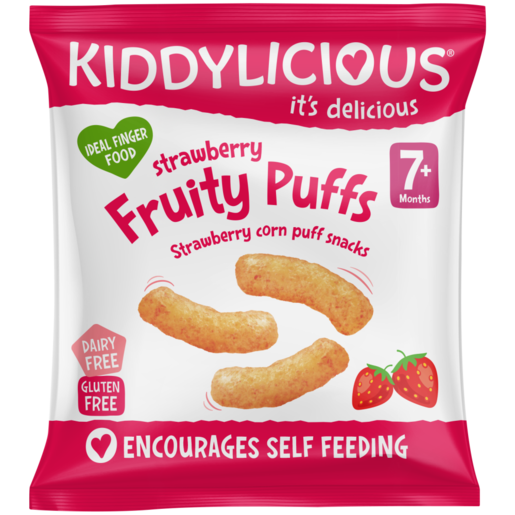 Kiddylicious Strawberry Fruity Puffs (7+m) - 10g • Yuehlia