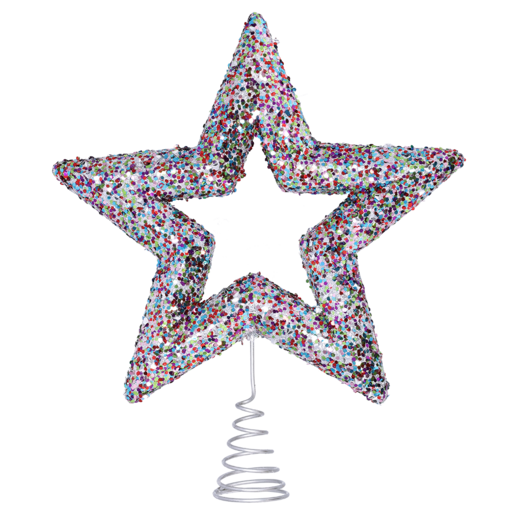 Santa's Choice Multicolour Star Tree Top 30cm | Holiday Decorations ...