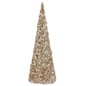 Santa's Choice Gold Sequins Table Tree Top 37cm | Holiday Decorations ...