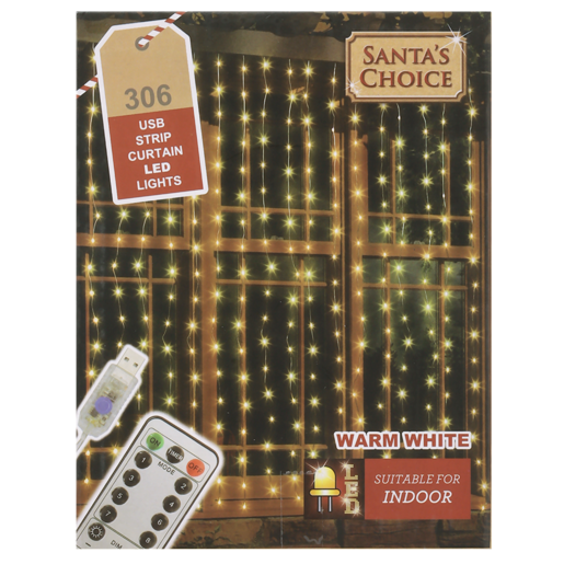Santa's Choice LED Strip Curtain Lights USB