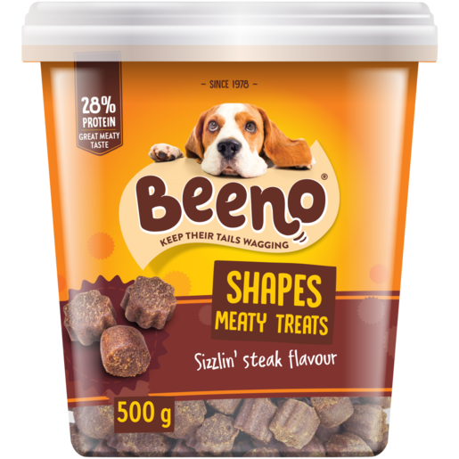 BEENO Shapes Sizzlin' Steak Flavour Meaty Treats 500g