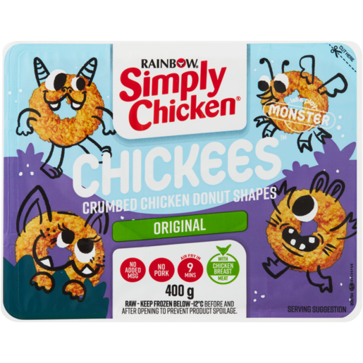 Simply Chicken Let's Play Monster Chickees Crumbed Chicken 400g