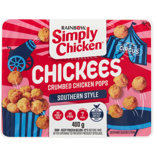 Simply Chicken Chickees Southern Style Crumbed Chicken Pops 400g