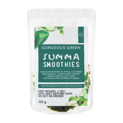 Summa Foods Gorgeous Green Frozen Smoothie 220g