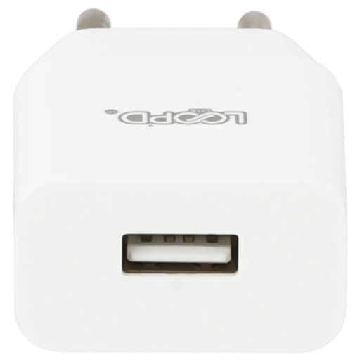 Loopd Lite White USB Travel Charger