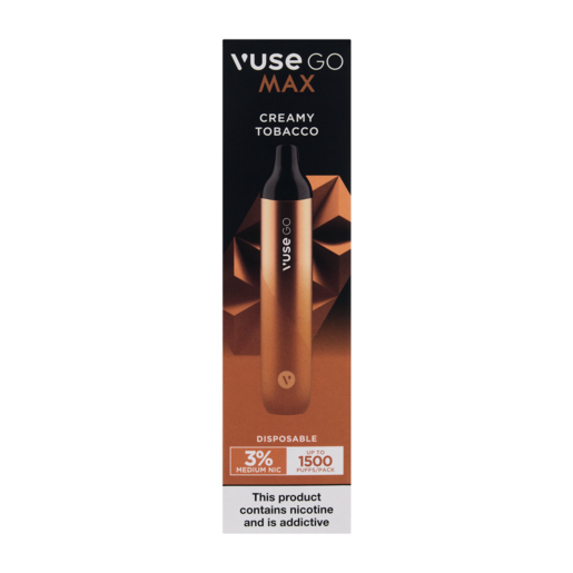 Vuse Go Max Creamy Tobacco 3% Disposable Vape - Not For Sale To Under 18s