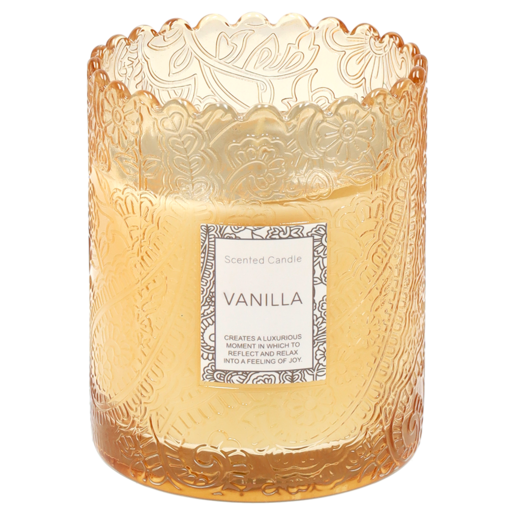 Gold Vanilla Scented Candle 8x10cm