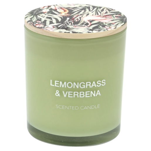 Lemongrass & Verbena Wood Lid Candle 8x9cm
