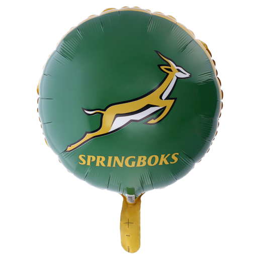 Springboks Round Balloon Green & Gold 43cm