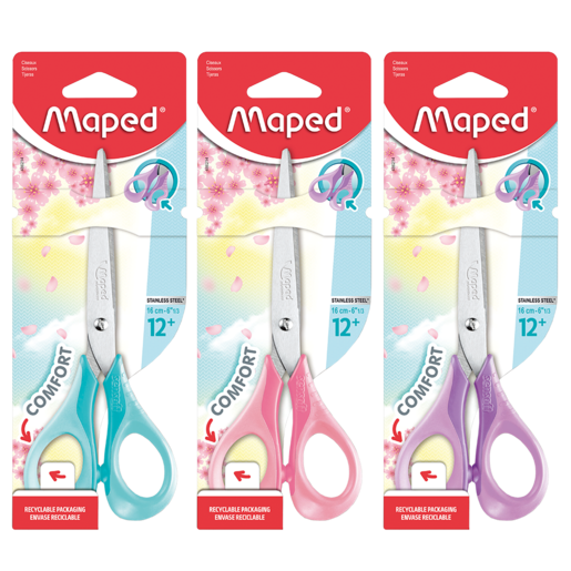 Maped Pastel Scissors 16cm (Colour May Vary)