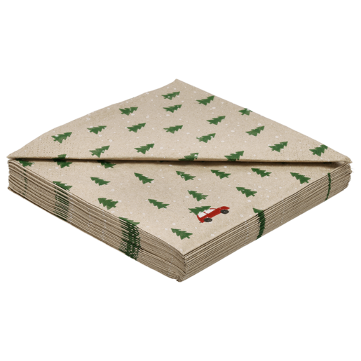 By Nature Green Christmas Tree Eco Napkins 33x33cm 20 Pack
