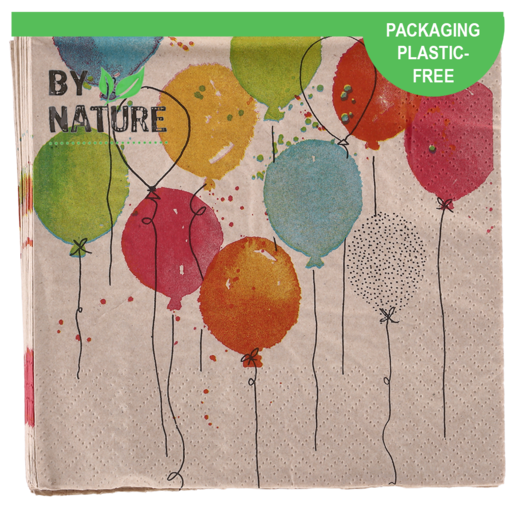 By Nature Balloons 3 Ply Napkins 20 Pack