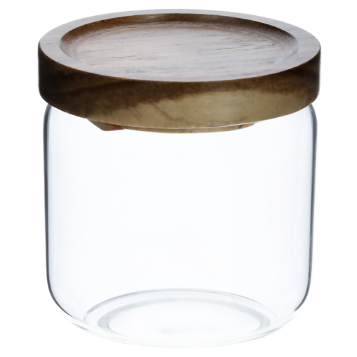 Glass Canister With Acacia Lid 10cm