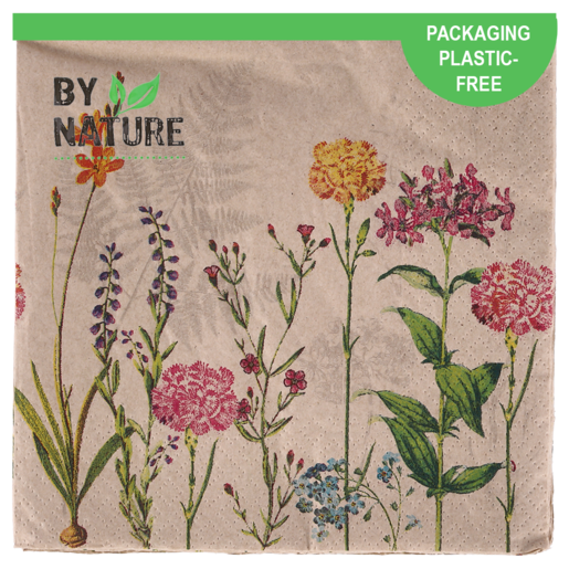 By Nature Botanica 3 Ply Napkins 20 Pack