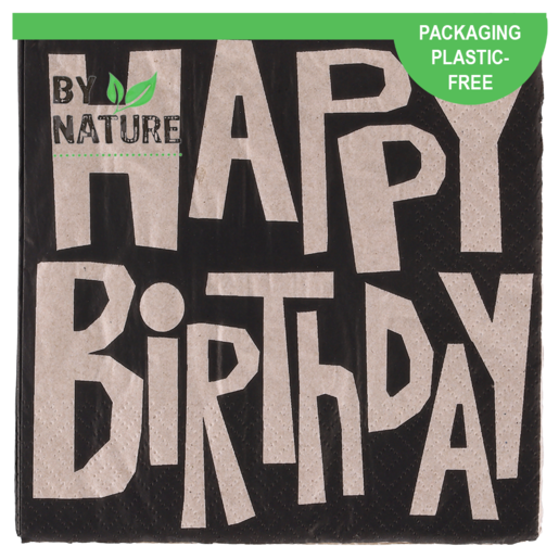 By Nature Birthday Napkins 3 Ply 20 Pack