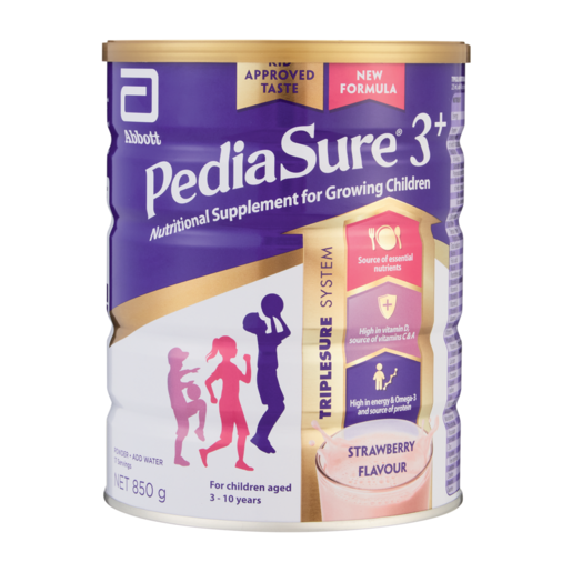 PediaSure 3+ Strawberry Flavour Nutritional Supplement for Growing Children 850g