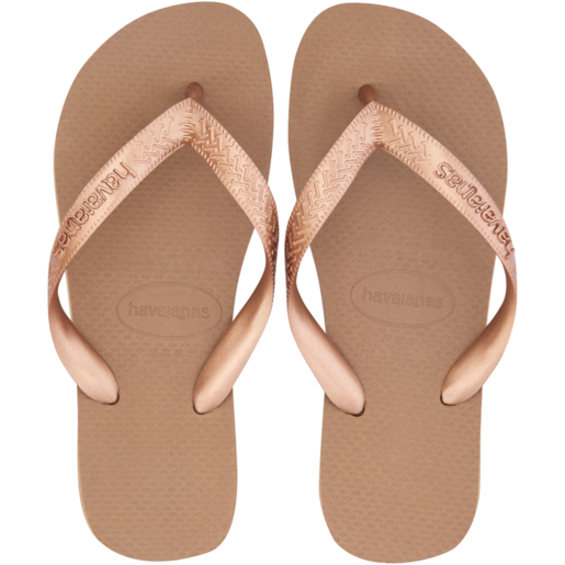 Havaianas Ladies Rose Gold Size 2 Top Tiras Sandals 1Pair 