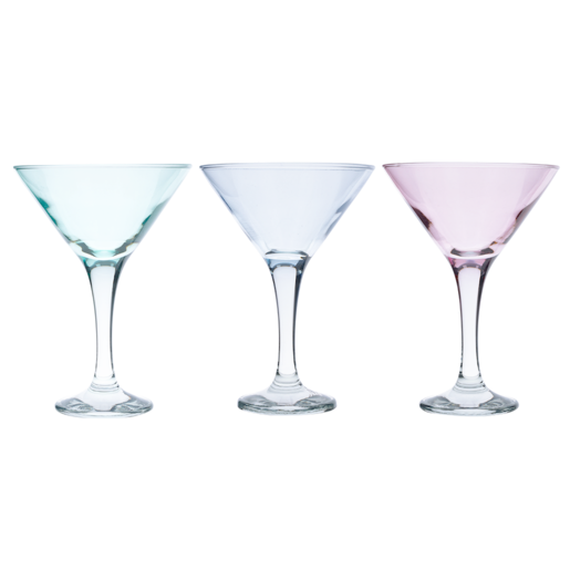 LAV Coral Martini Glass 3 Piece