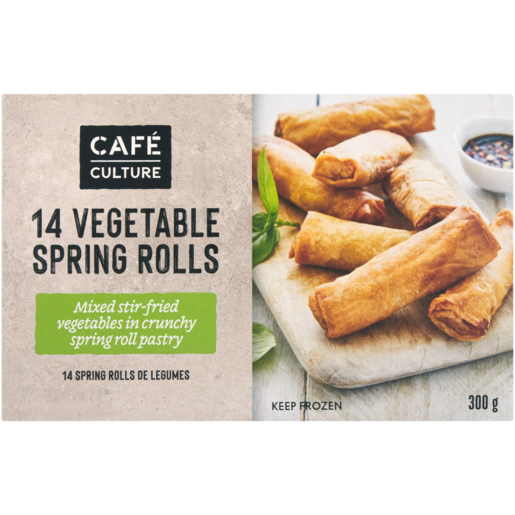 Café Culture Frozen Vegetable Spring Rolls 14 Pack