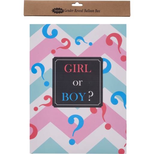 Surprise Blue Gender Reveal Balloon Box Boy 12 Piece