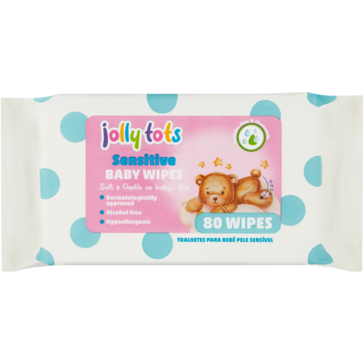 Jolly Tots Sensitive Baby Wipes 80 Pack