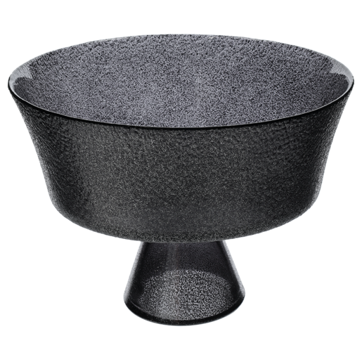 Crackle Black Glass Bowl 20cm