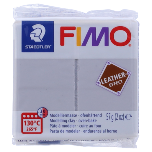 Staedtler Fimo Leather Effect Dove Grey Modelling Clay 57g