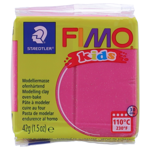 Staedtler Fimo Kids Glitter Pink Modelling Clay 42g