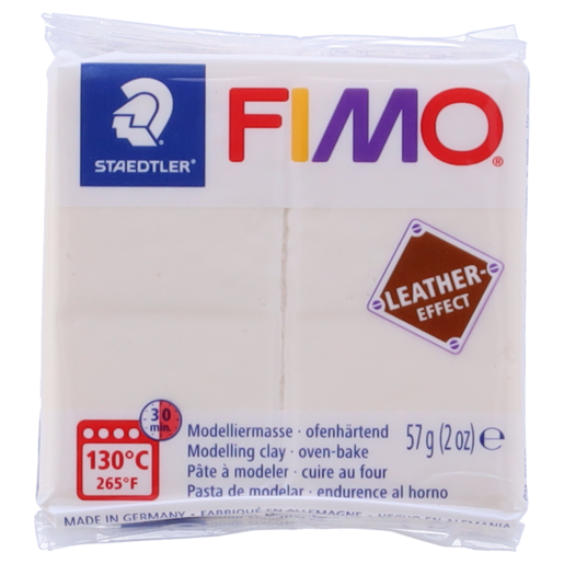Staedtler Fimo Leather Effect Ivory Modelling Clay 57g