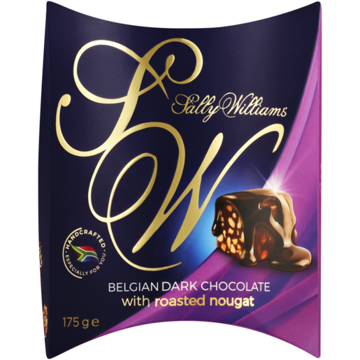 Sally Williams Belgian Dark Chocolate with Roasted Nougat 175g 