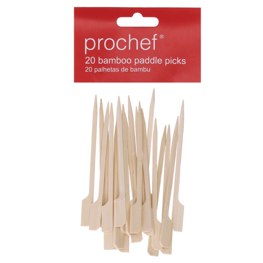 Prochef Paddle Bamboo Picks 20 Piece