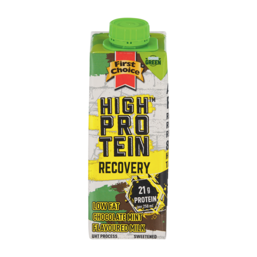 First Choice High Protein Recovery Chocolate Mint Flavoured Low Fat Milk 250ml