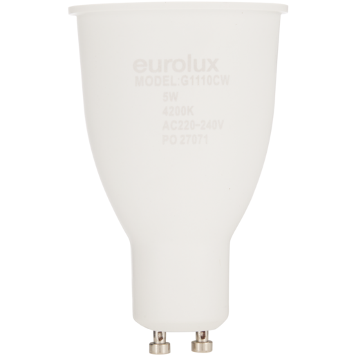 Eurolux Cool White GU10 Rechargeable LED Emergency Lamp