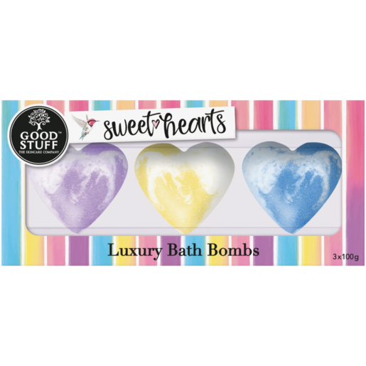 Good Stuff Sweethearts Luxury Bath Bombs Gift Pack 3 x 100g