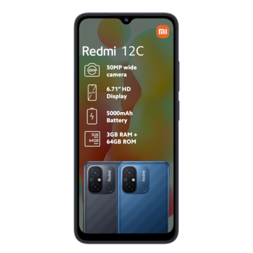 Xiaomi Redmi 12C Grey Mobile Handset