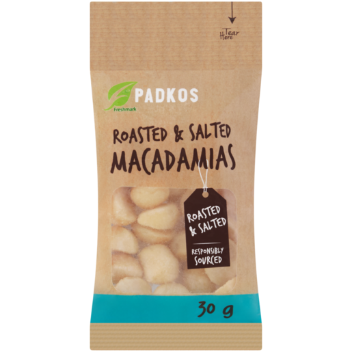 Padkos Roasted & Salted Macadamias 30g