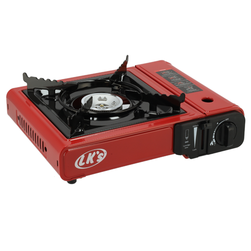 LK's Red Portable Burner Gas Stove