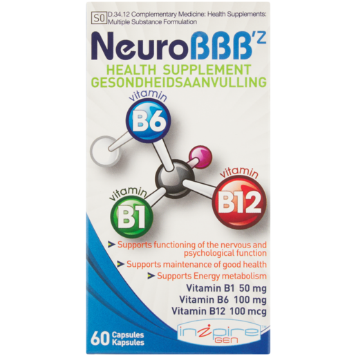 Inzpire Gen NeuroBBB'z Health Supplement 60 Pack