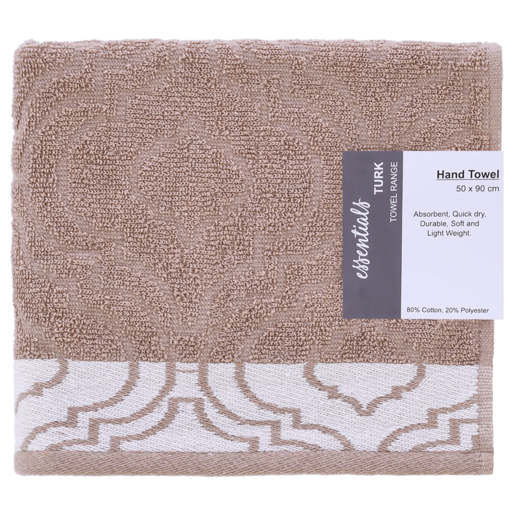 Essentials Coffee Turkey Hand Towel 90 x 50cm
