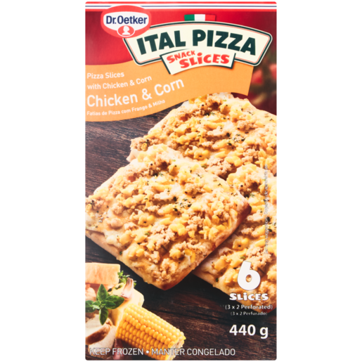 Dr. Oetker Ital Pizza Snack Slices Chicken & Corn Pizza 6 Pack