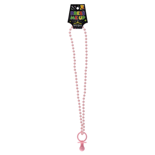 Party Xpress Baby Shower Pink Necklace with Dummy