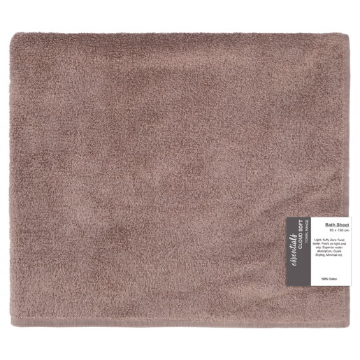 Essentials Stone Cloud Bath Sheet 85 x 150cm