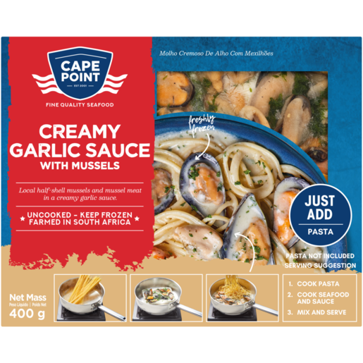 Cape Point Frozen Creamy Garlic Sauce with Mussels 400g